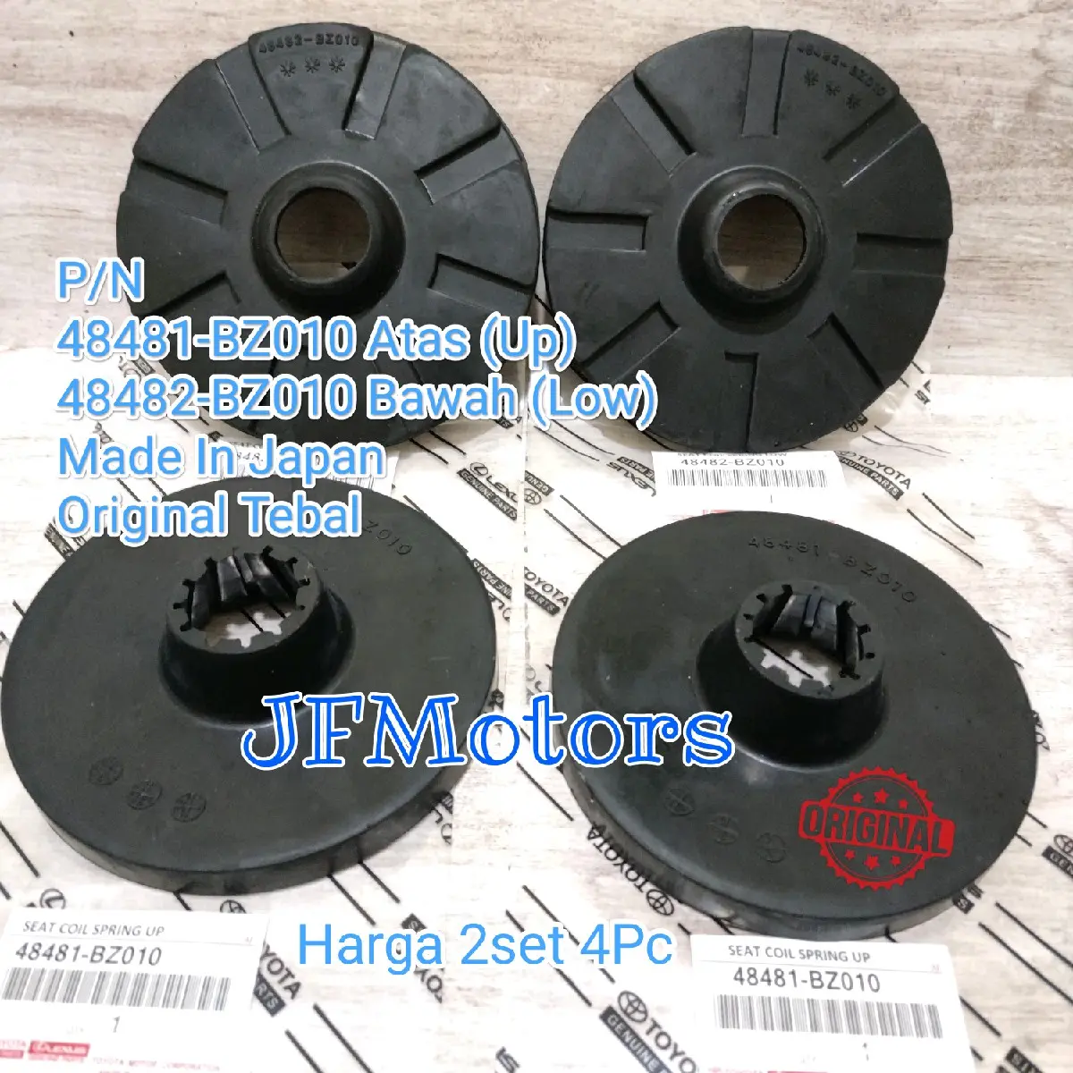 Karet Suport Support Tatakan Perkeong Belakang Toyota Avanza Xenia Rush Terios Granmax Original 4Pc 2Set Asli Coil