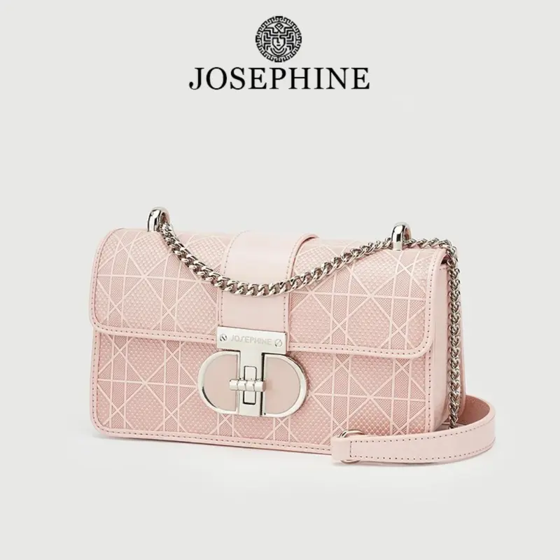 Mã Y2929 - Túi xách nữ thời trang JOSEPHINE, túi đeo chéo da cao cấp màu hồng thanh lịch 0