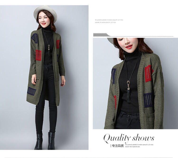 Product Introduction of Áo Cardigan Dệt Kim, Phong Cách Hàn Quốc Mới, Dài Trung Bình Cho Phụ Nữ, Quần Áo Của Các Bà Mẹ Trẻ Trung, Áo Len Ngoài Dáng Rộng, Thích Hợp Cho Mùa Thu, Áo Khoác Mới, 2020 Top Women Màu Đỏ 18