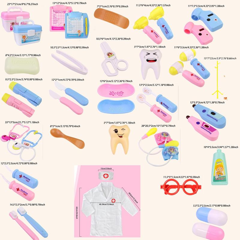 35pcs/set Doctor's Kit Toy, Pretend Play Medical Kit For Kids, Pretend Play Toy For Children's Gift 7