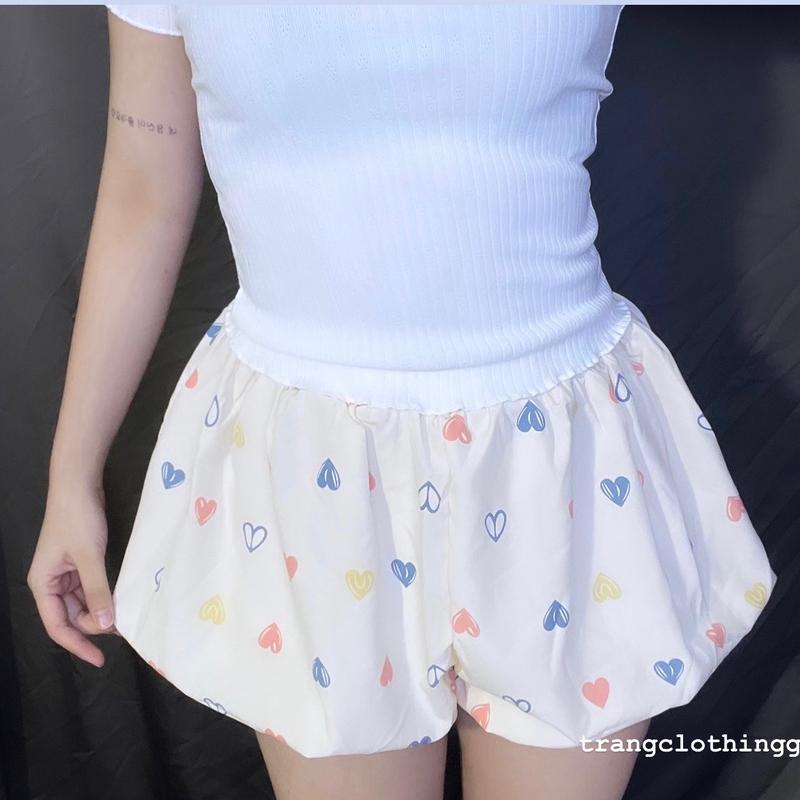 Quần Đùi Nữ Hoạt Hình TRANGCLOTHINGG - Ảnh Thật Short Ngủ Ống Rộng Mặc Nhà Hoạt Hình Cute Hot TrendQuần hoạt hình hoạt hình hoạ tiết quần bí ngô