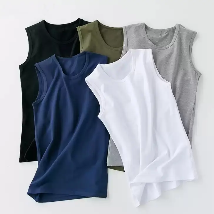 Singlet Pria fit to XXXL / KATUN Stretch Baju Polos Super Jumbo Murah Dalaman Cowok Tanpa Lengan Hitam Putih Adem kaos remaja Dewasa