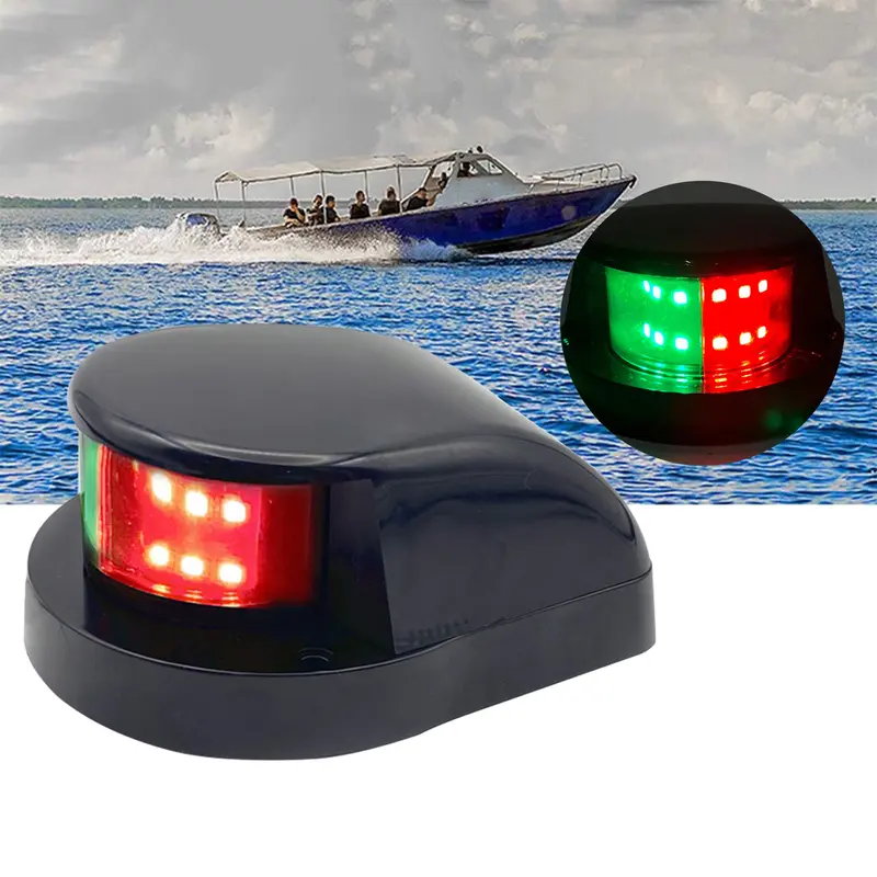 Đèn Điều Hướng Thuyền LED, Xeriok, Không Thấm Nước, Siêu Sáng, Tiện Ích Du Thuyền, Khả Năng Hiển Thị Cao, 12V, Thích Hợp Cho Tàu Biển, Đèn Thuyền Điện, Đèn Tín Hiệu Màu Đỏ Và Xanh Lá Cây 2