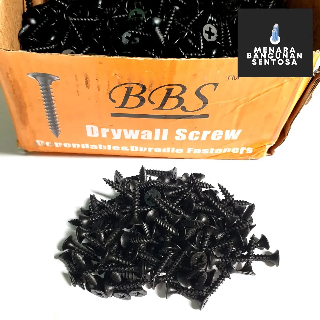 [1 Kotak 900gr] Sekrup Gypsum Baja / Baut Skrup Kayu Drywall Screw