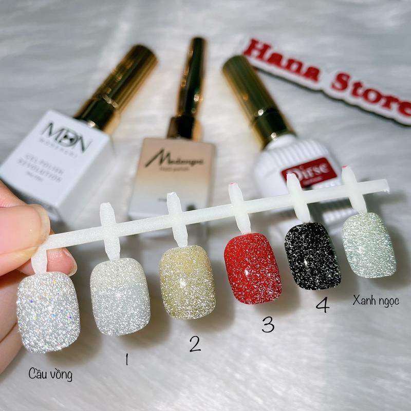 Sơn gel nhũ flash lẻ chai màu đỏ, đen, cầu vồng, xanh ngọc, Women Nữ