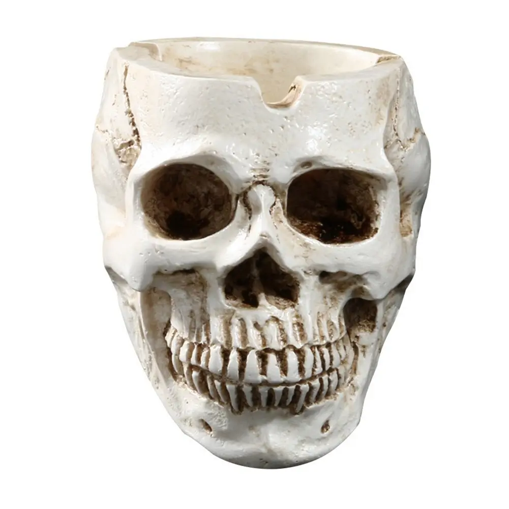 Dag Spooky Skull Shape Resin Cigarette Ashtray Halloween Party Home Desk Decor Gift