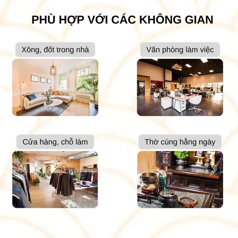 Minh Hương Vị Thuốc Bắc, hương làm từ nguyên liệu tự nhiên không cuộn tàn mùi dịu nhẹ hộp 60 nén x 34 cm 6