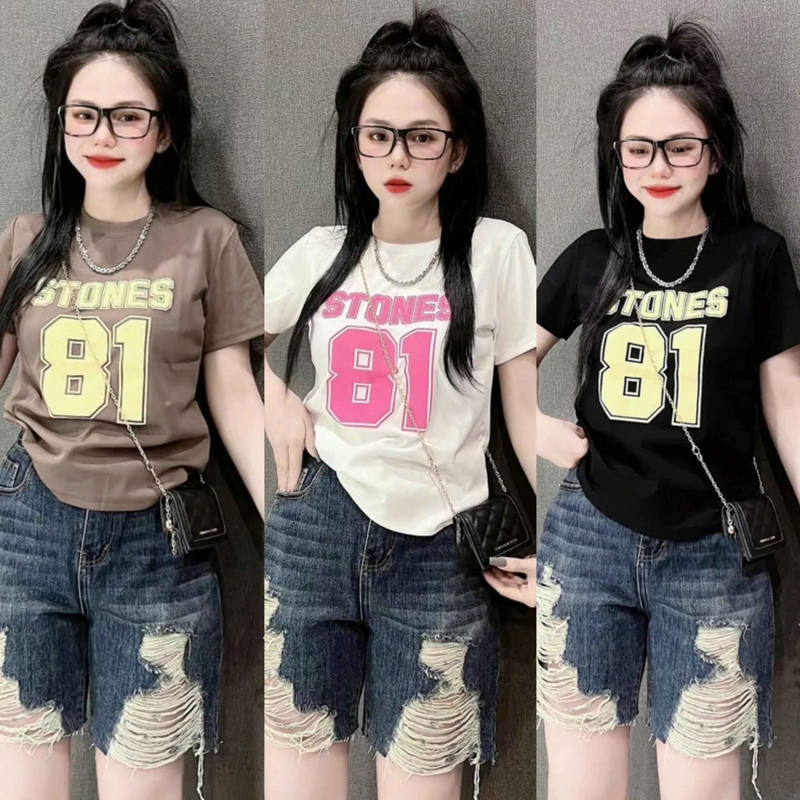 Áo Thun Nũ Cổ Tròn In Hình Trái Tim Vải Thun Tăm 45 - 90Kg Có Bigsize Sài Gòn Top Women - B.1480