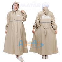 Gambar Jas Hujan Gamis Wanita Muslimah/ Jas Hujan Wanita By MATAR Dewasa Syari PVC Rust-Proof Raincoats outfit outdoor - Gamis Mocca, L dari Ar Rafan Store Kota Depok 1 Tokopedia