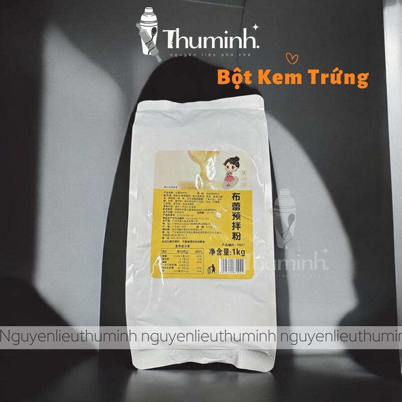  Bột Kem Trứng Xiaka Cô gái - Túi 1kg bột vàng Topping 