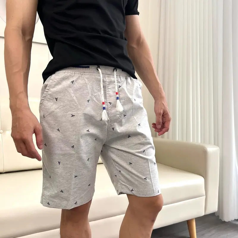 Quần Short Nam Bo Lưng thun Có Túi Phôm quần ngang gối chất liệu vải Linen thoáng mát mặc đi chơi Menswear 0