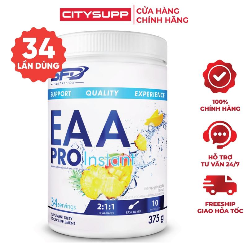 SFD Nutrition EAA Pro Instant 375g (34 lần dùng) | Bổ Sung EAA và BCAA | Nhập Khẩu Ba Lan