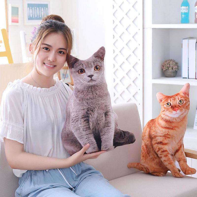 Product Introduction of Simulation 3D Cat Pillow Doll Plush Toy Creative Funny Toy Decoration Gift Doll Children's Q1X6 21