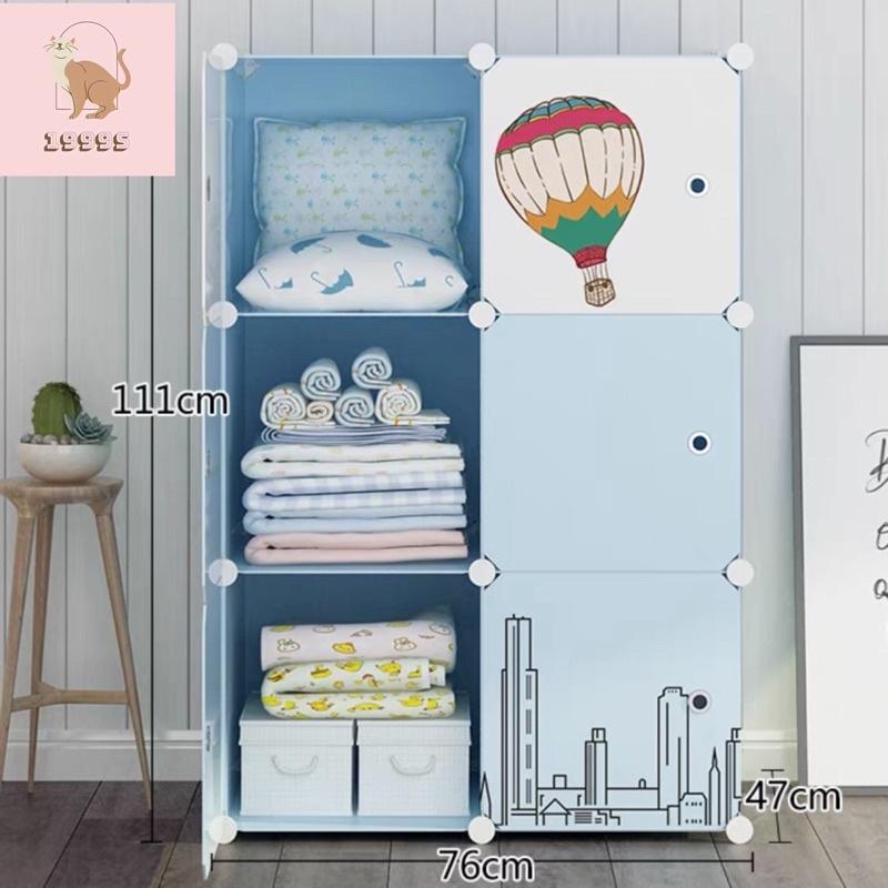 TỦ NHỰA LẮP GHÉP THÔNG MINH 6 Ô ĐỂ ĐỒ ĐA NĂNG