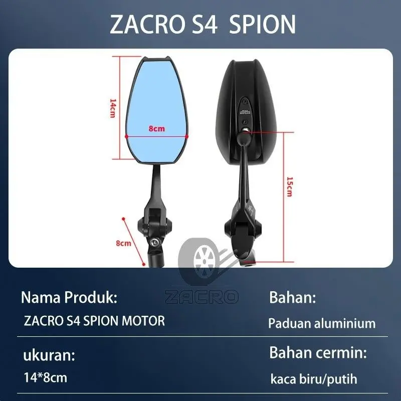 Gương chiếu hậu NAPOLEON mặt kính HỒNG Gắn Xe Máy chống chói hợp kim nhôm gắn xe máy, xe điện 5