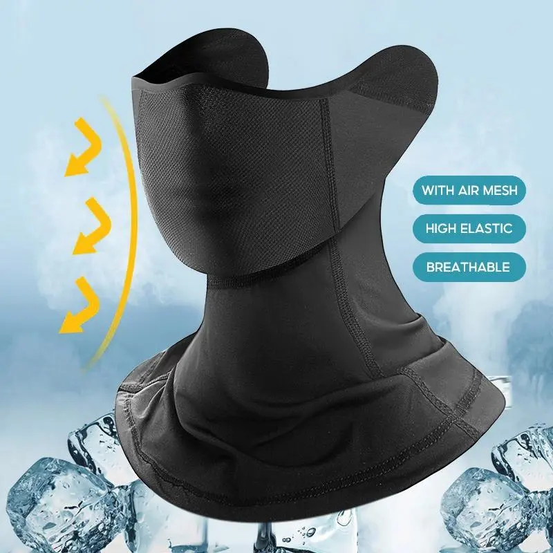 Ear Wrap Design Neck Gaiter Face Mask, Cool Lightweight Windproof Face Mask, Face Sun Protection Mask, Breathable Mesh Facial Sun Protection, Christmas Gift 1