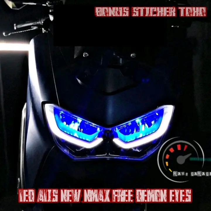 LAMPU ALIS NMAX FLEXIBLE BONUS DEVIL EYES ALL NEW NMAX 2020 2021 2022 NO BINTIK Asli Motorcycle