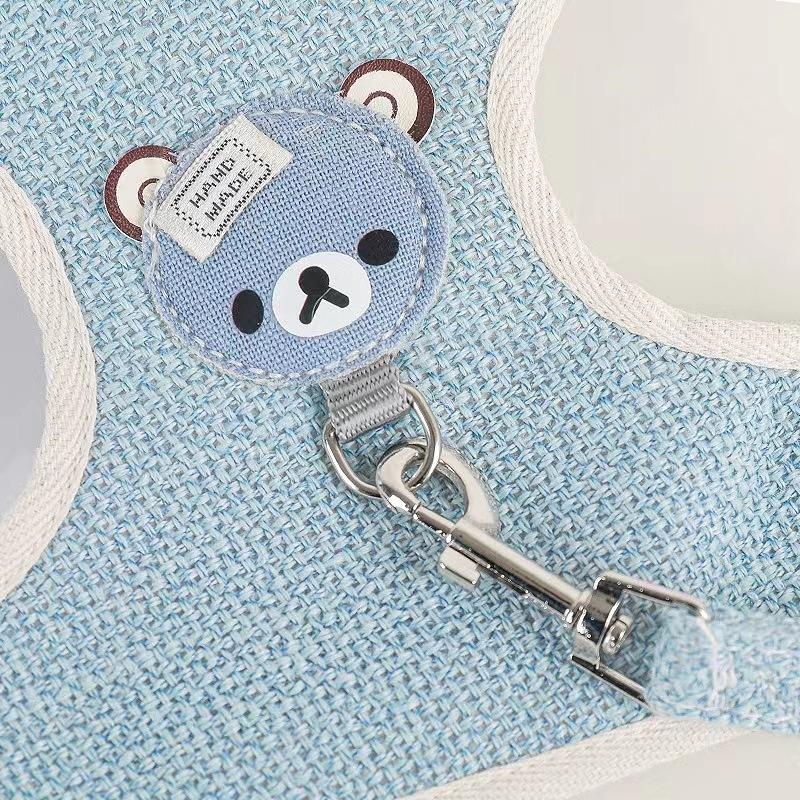 Product Introduction of Teddy Design Pet Harness with Leash Adjustable Cat Dog Vest-Style Traction Rope Kitten Puppy 28