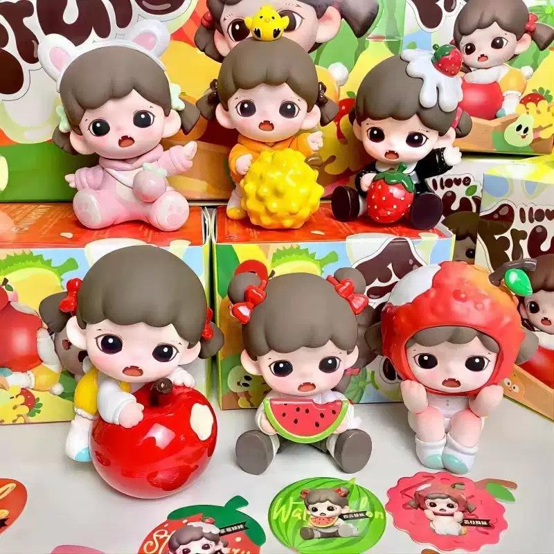 Zoraa I Love Fruit Series Blind Box Figurine Trendy Peach Girl Doll Gift Car…