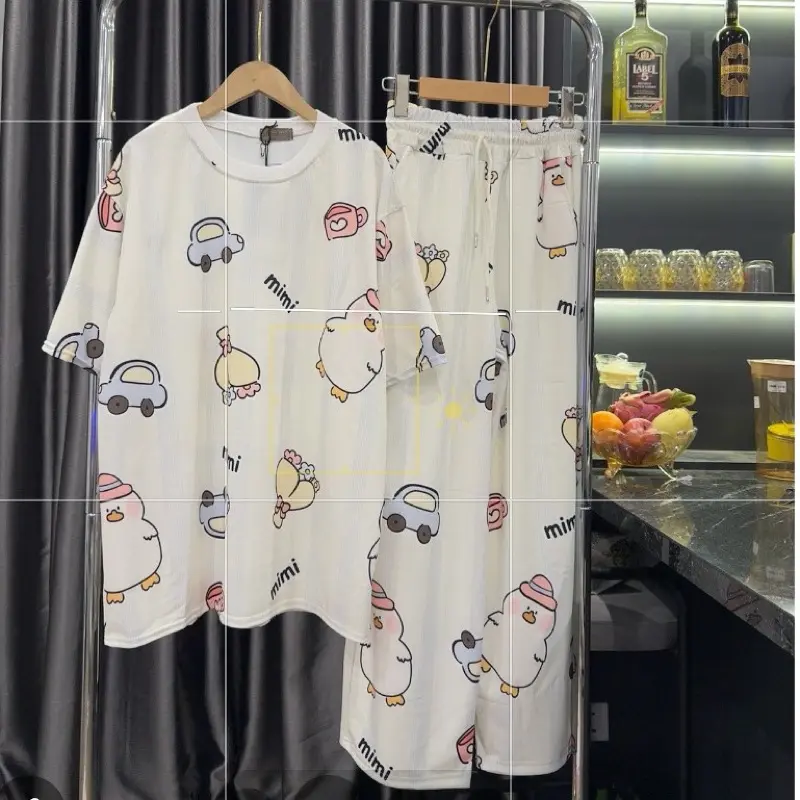 SET BỘ QUẦN ÁO IN HÌNH GÀ CON FORM RỘNG UNISEX 4