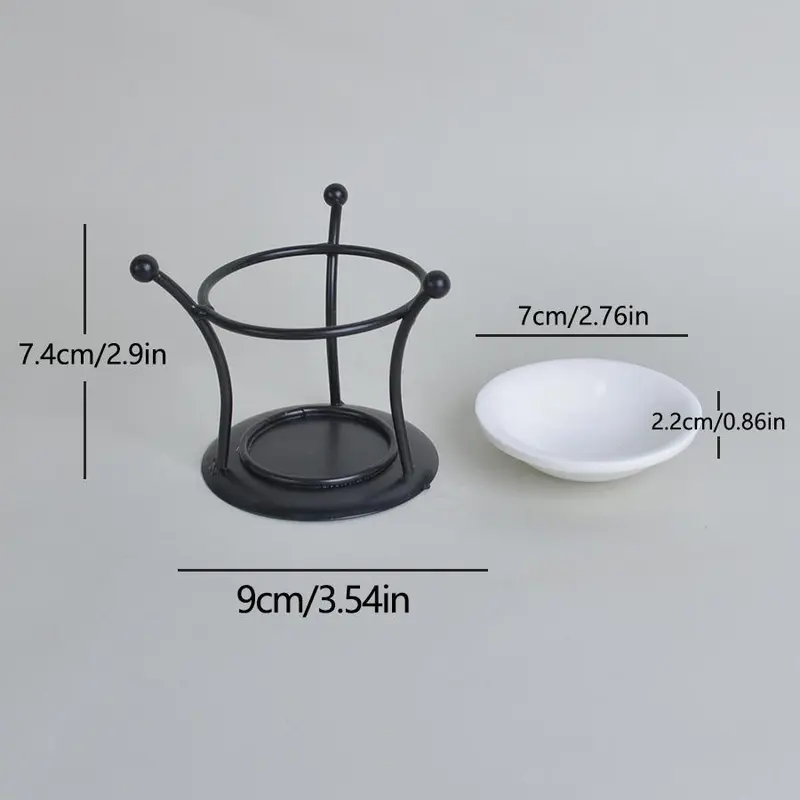 Candle Holder, 1pc Essential Oil Burner, Ceramic Tea Light Wax Candle Burner, Aroma Diffuser for Home Decor, Desktop Ornament 1