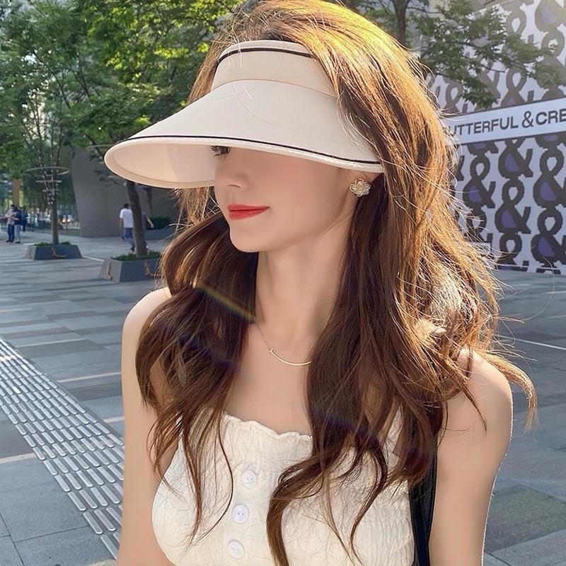 Mũ chống nắng rộng vành nửa đầu chống tia uv thời trang thể thao năng động đi biển đi du lịch (Loại cuốn được) MN002 Đội Đầu  Sport Phụ Kiện 5