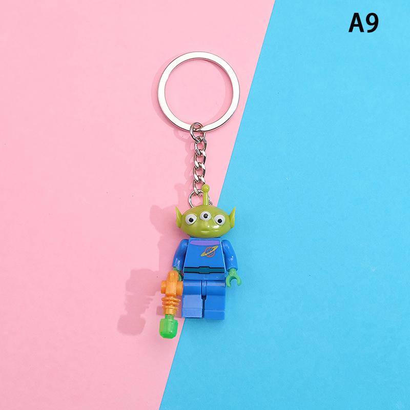 Product Introduction of Anime Building Blocks Model Keychain Little Doll Cartoon Cute Keyring Anime Peripherals Toys For Kids Boys Girls Gift 32