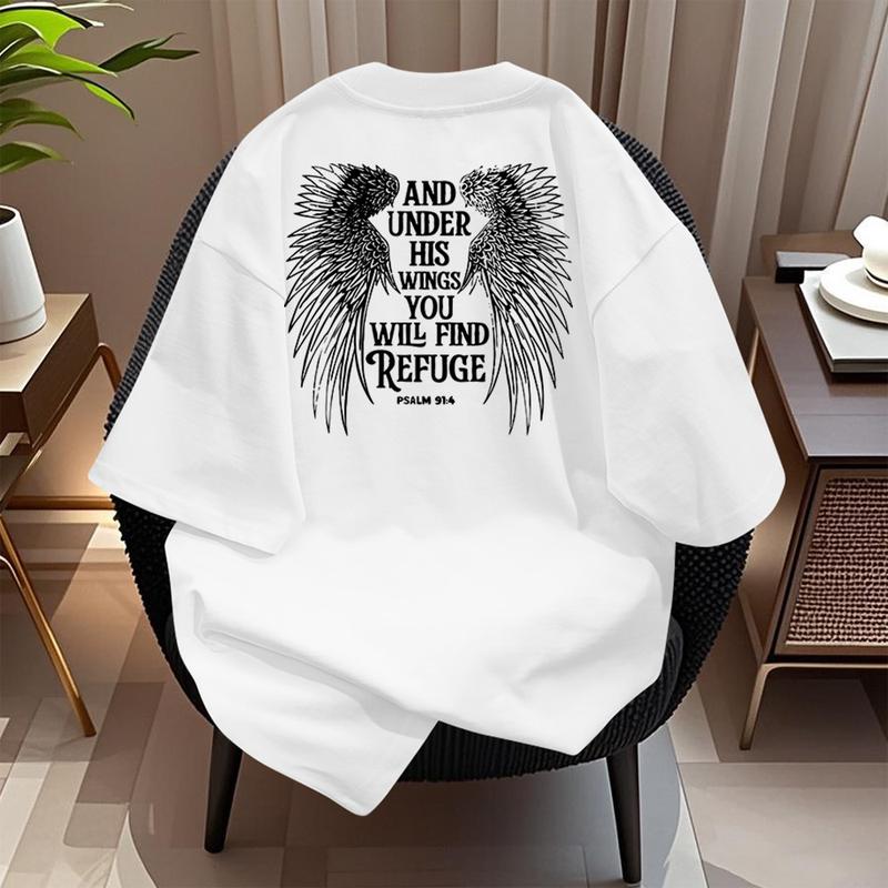 Áo Thun Ngắn Tay, Chất Liệu Cotton Mùa Hè, Thiết Kế In Hình, Phong Cách Thường Ngày Cổ Tròn, Dáng Rộng Vừa Vặn, Áo Nữ, Thoải Mái 2
