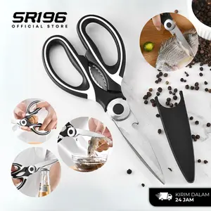 Gunting Dapur Tajam Serbaguna Kitchen Scissors Gunting Potong Daging Sayur Multifungsi with Bottle Opener