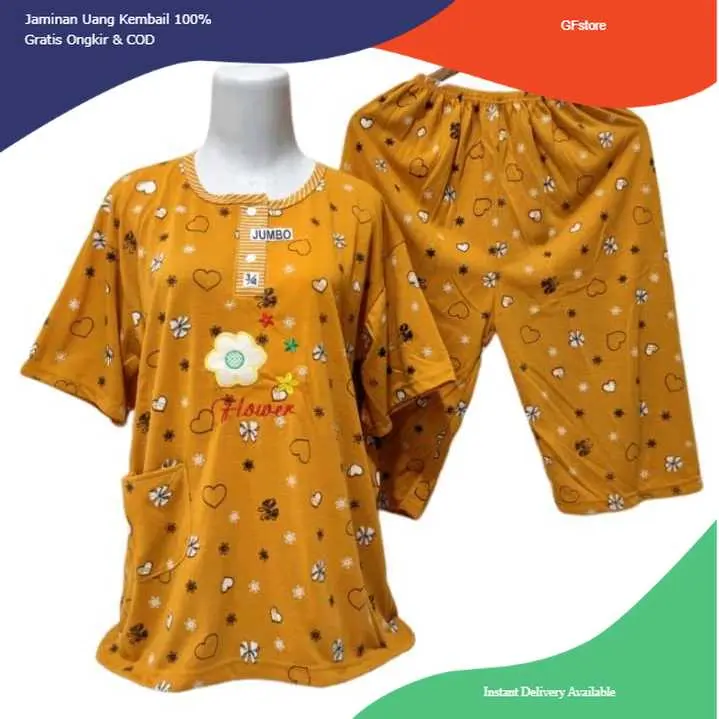 TERMURAH BEBYDOLL 3/4 piyama baju tidur wanita dewasa