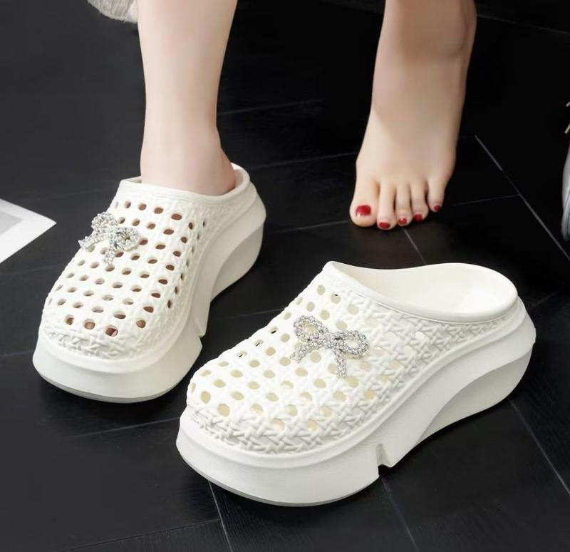 Product Introduction of Giày Tăng Chiều Cao, Bán Chạy Cho Mùa Lò Xo Và Mùa Hè, Đế Dày 7Cm, Siêu Nhẹ, Thoải Mái Khi Bước, Thời Trang, Thiết Kế Dễ Phối Đồ, Guốc, Phong Cách, Giày Tăng Chiều Cao dép  bùi  trà，Tăng thêm 7cm dép  chữ  h 3