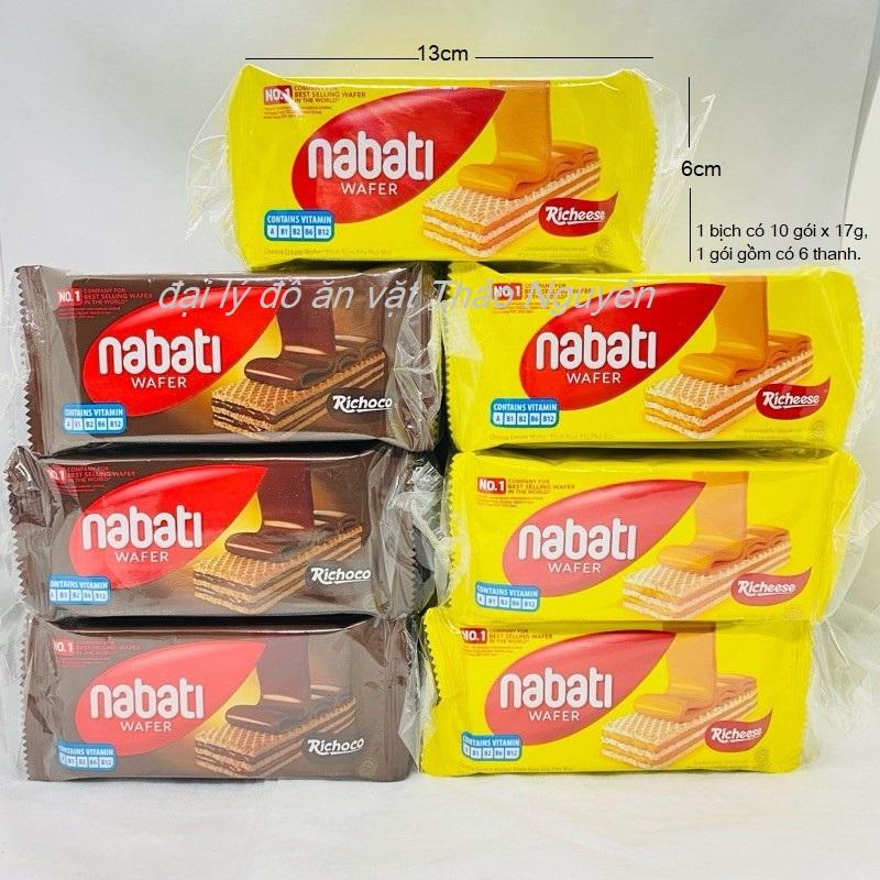 combo 2 bịch bánh xốp Nabati (1 Bịch có 10 túi ) thơm ngon giòn xốp với 2 tùy chọn : vị Socola và vị phô mai loại thơm ngon đặc biệt
