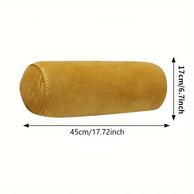 Product Introduction of Solid Color Round Pillow, 2 Counts Soft Comfortable Throw Pillow, Sofa Cushion, Neck Pillow for Home Living Room Bedroom Sofa Bed 1