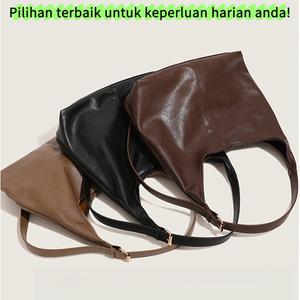 Beg Tote Bahu Tunggal, Kapasiti Besar, Tekstur PU, Serba guna, Ketibaan Baru u haul box Bags Totebag Wanita