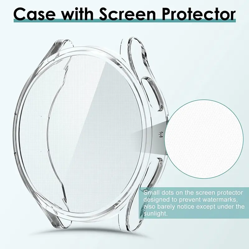 Watch Screen Protector (4 Counts), TPU Full Coverage Anti-scratch & Dustproof Watch Protective Case, Smart Watch Screen Protector 3