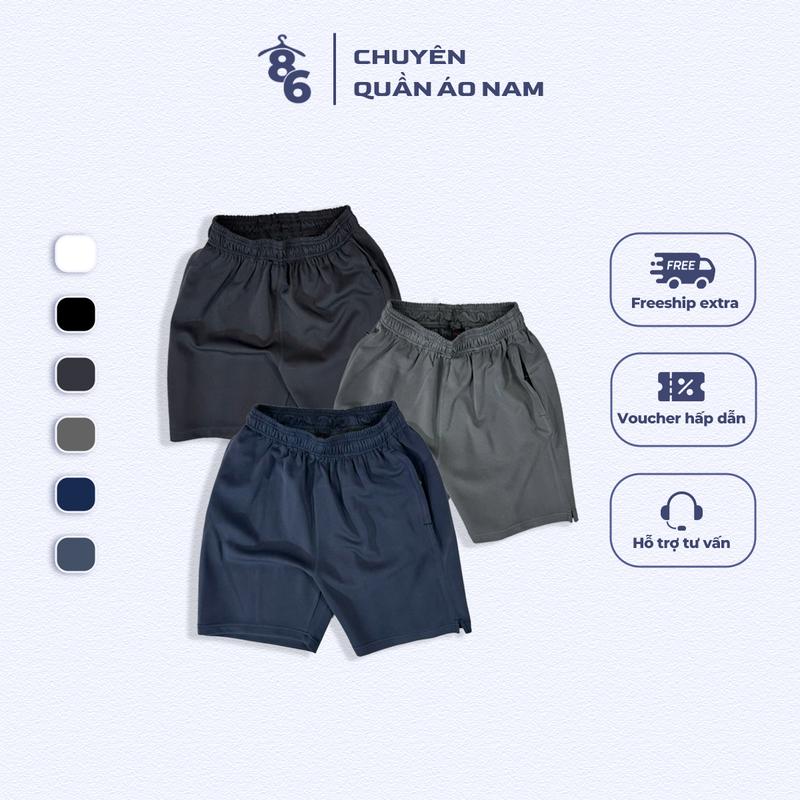 Quần Short đùi Thể Thao Nam Vải Thun 4 Chiều Dày Mịn Menswear Sport - Quần Đũi Ngắn 0
