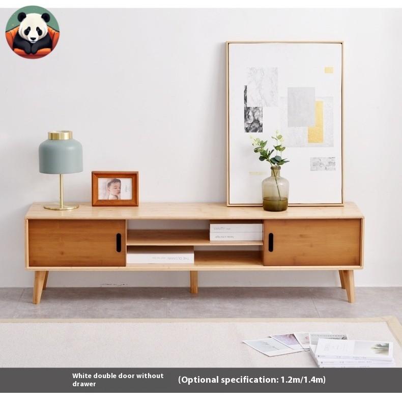 【SG Sales】Solid Wood TV Cabinet, Floor Cabinet, Modern Minimalist Small Unit, Low Cabinet, Living Room Storage Cabinet, Combination Table 4