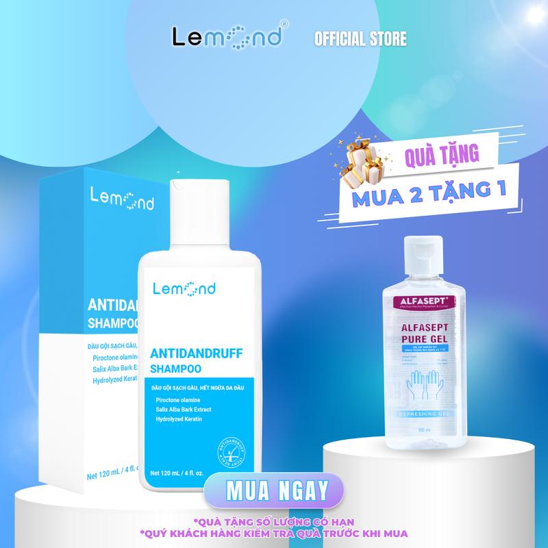 [MUA LÀ CÓ QUÀ ] Dầu gội sạch gàu Lemond Antidanruff Shampoo giảm nấm da đầu 120ml