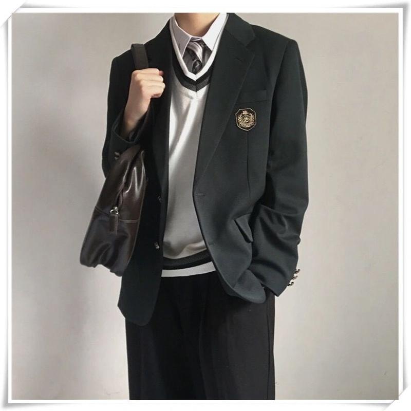 Áo Len Vest DKSweater, Phong Cách Đại Học Mùa Thu, Dành Cho Học Sinh Nam, Xu Hướng Hàn Quốc, Không Tay, Cổ Chữ V, Áo Len Dệt Kim, Áo Vest JK, HK 8