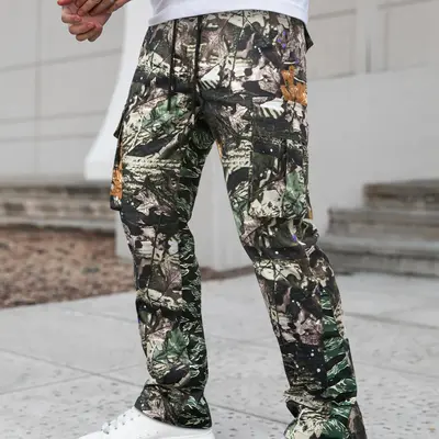 Hollister drawstring military cargo cryptical pants