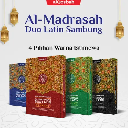Mushaf Alquran Almadrasah Duo Latin Sambung Terjemahan Terjemah Perkata Tajwid Warna Mudah Al Quran Alqosbah Al Madrasah Ukuran A5 - Alquran duo latin SAMBUNG A5 / al quran terjemah & tajwid warna - Alqosbah
