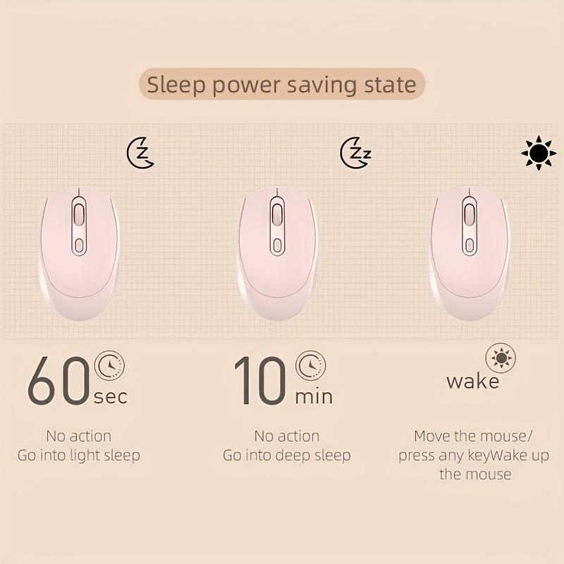 Product Introduction of 2.4Gh Wireless Mouse, Rechargeable Dual Mode Mouse (2.4G+Wireless 5.2 & USB Receiver), Portable Silent Mouse, Suitable For Laptops/ Desktops/ Tablets 5