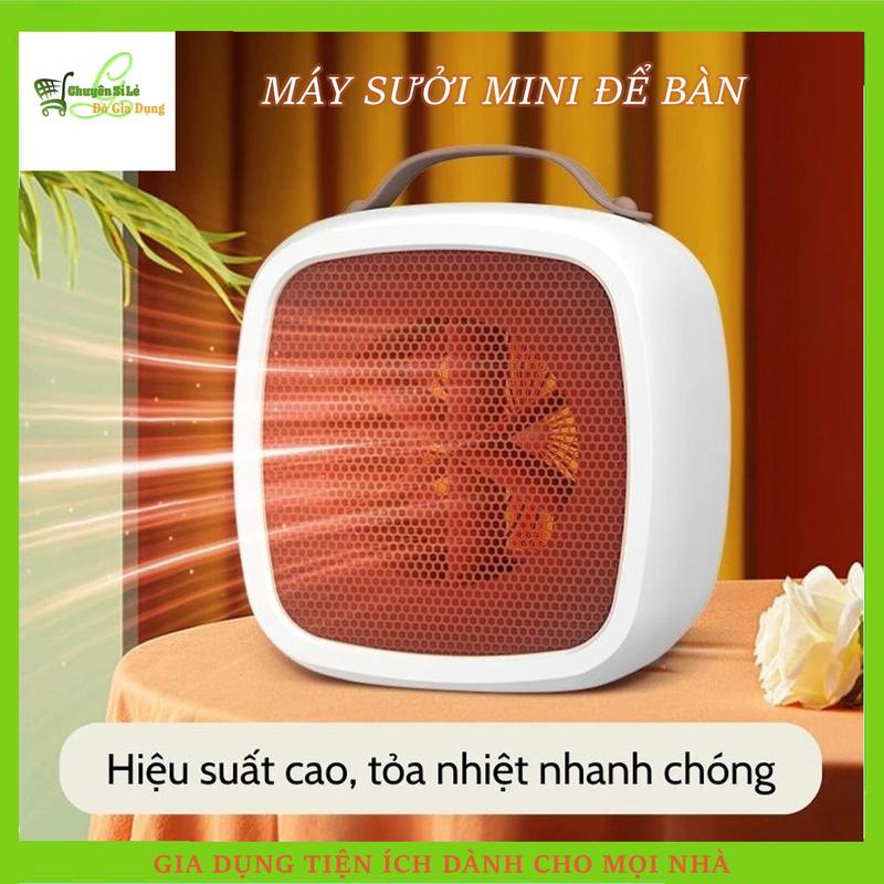 Máy Sưởi Điện, Máy Sưởi Không Khí Ấm Để Bàn Di Động 500W, Quạt Sưởi Mini Nhẹ Làm Nóng Nhanh Shop Giao Màu Ngẫu Nhiên