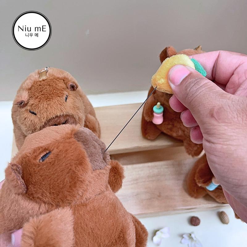 Gantungan Kunci Capybara Ingus Ayam Capybara Keychain Bag Charm Lucu Unik Plush Kado Hadiah Ulang Tahun Boneka Hiasan Capibara / Kapibara / Capybarra Bisa COD 2