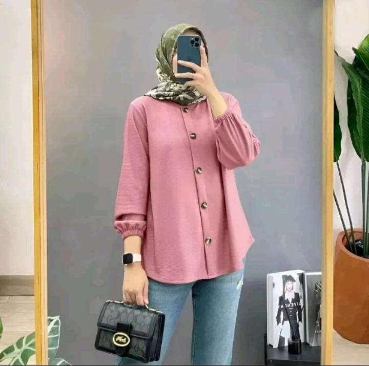 Baju Atasan Wanita Terbaru lengan karet Crinkle airflo 2