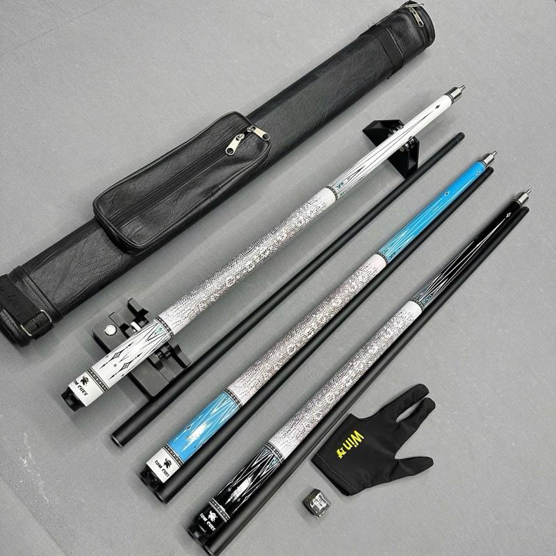 Cơ Bi-a - Tomcues - Ngọn phủ carbon cao cấp - Hoạa tiết kì đà - Đã lên tẩy Nicest + kính trợ lực - Cơ bida