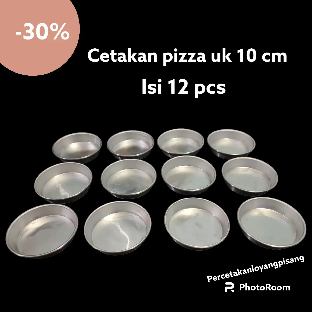 cetakan pizza ukuran 10 cm isi 12 pcs