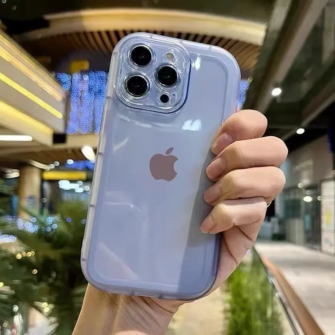 【Independent button】Anti slip bread Style Round edge Clear Silicone TPU Soft Case for iP Apple iPhone 6 6S 7 8 14 15 16 Plus 12 13 Mini XS XR 11 12 13 14 15 16 Pro Max 12PM 11PM 13PM 14PM 15PRM Phone Casing Black