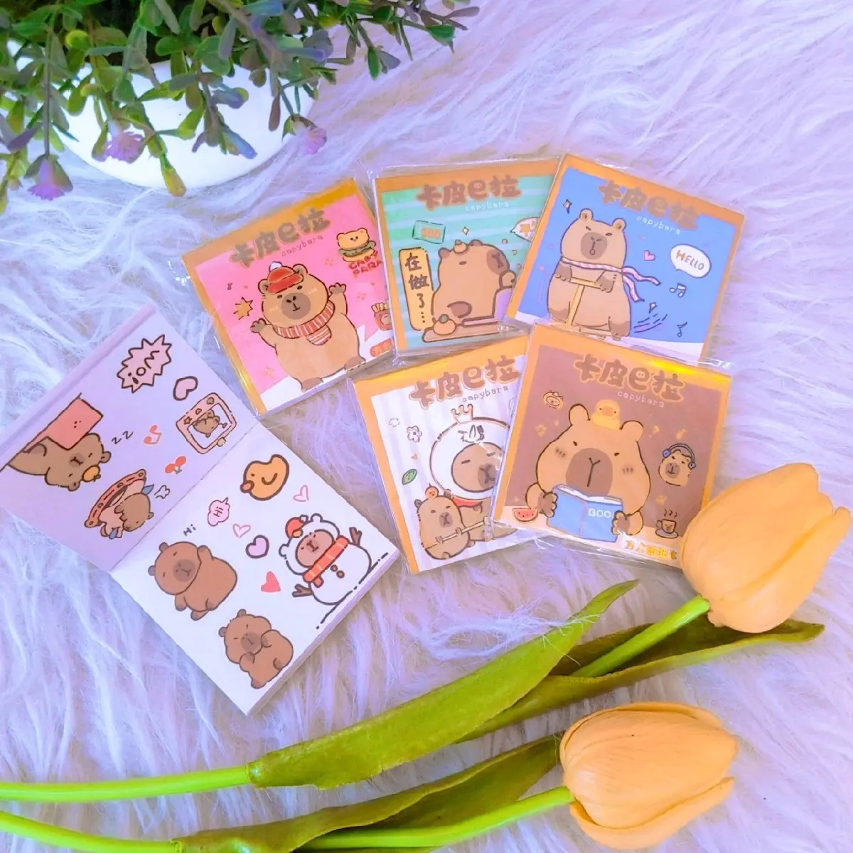 Sổ Sticker Kapypara Được Cắt Sẵn Với Nhiều Mẫu Siêu Dễ Thương