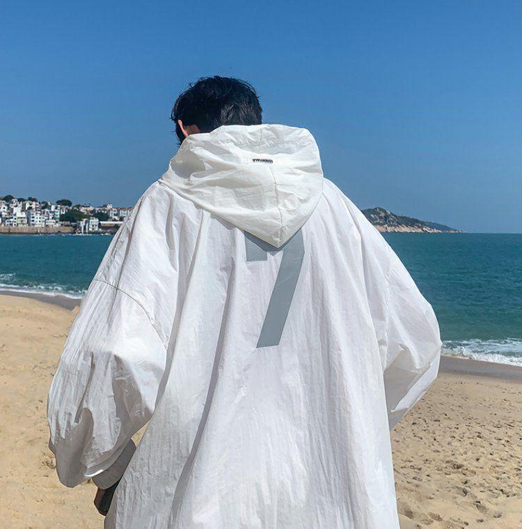 Product Introduction of Hooded Sun Protection Jacket for Men, Summer Thin Style, Youth Trendy Casual Coat, Ultra-Thin Breathable Loose Sun Protection Clothing 3